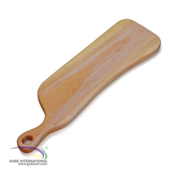 Slim paddle teak cutting board